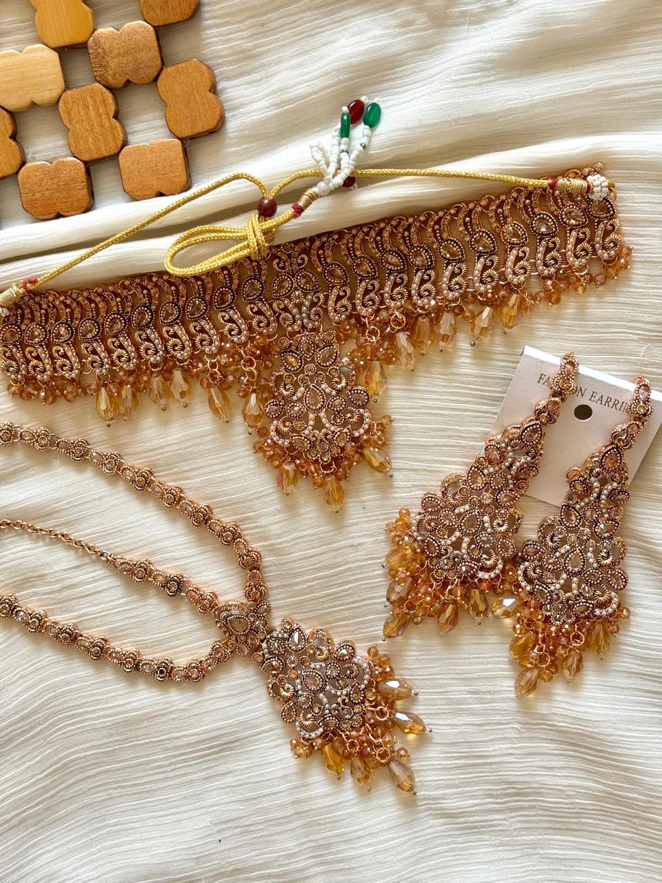 Noratan Sahara Jhumka with Tika-2617 (Copy) Nayab Jewellery