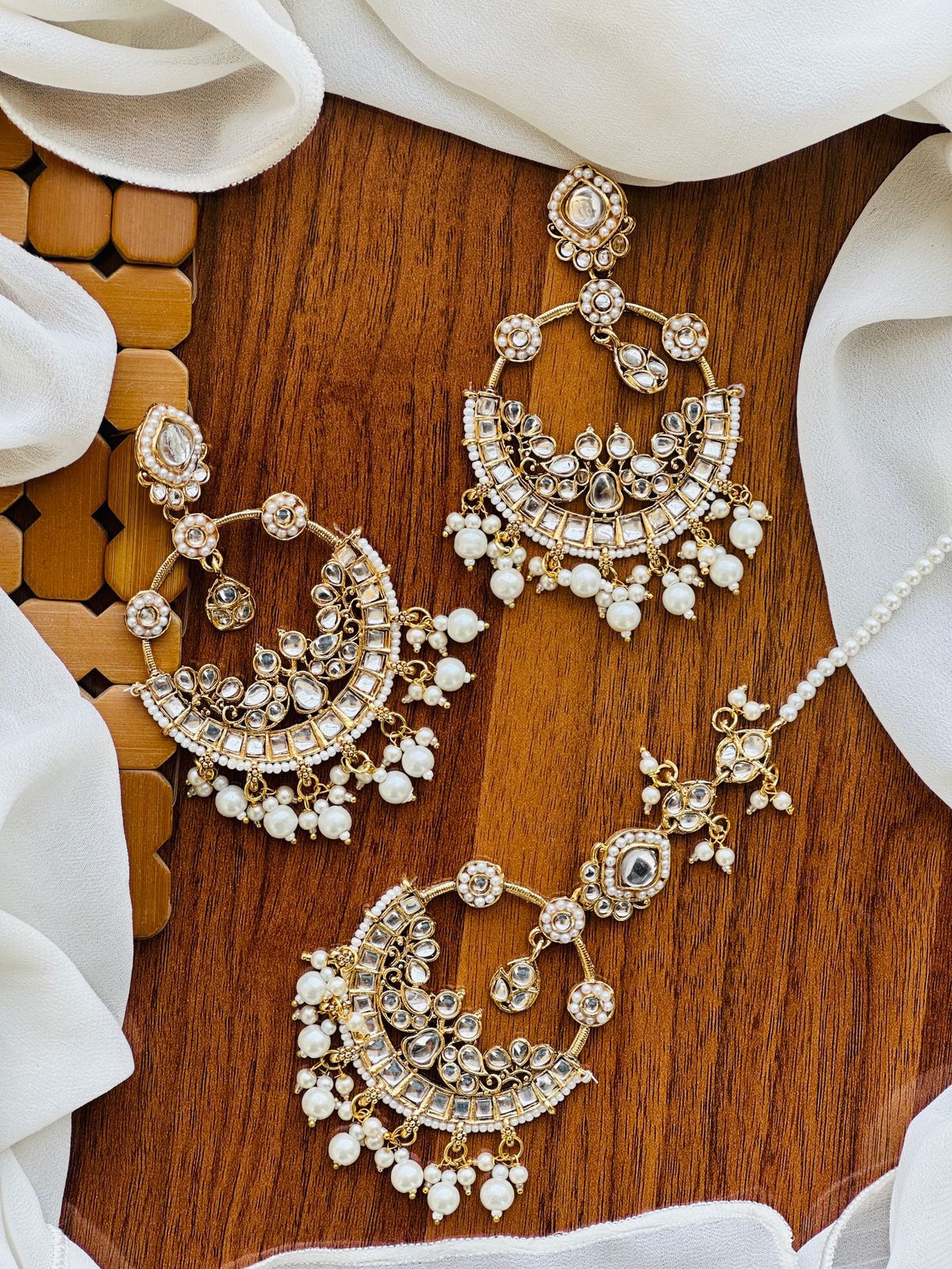 Dubbi Kundan Baali Tika set-2648 Nayab Jewellery