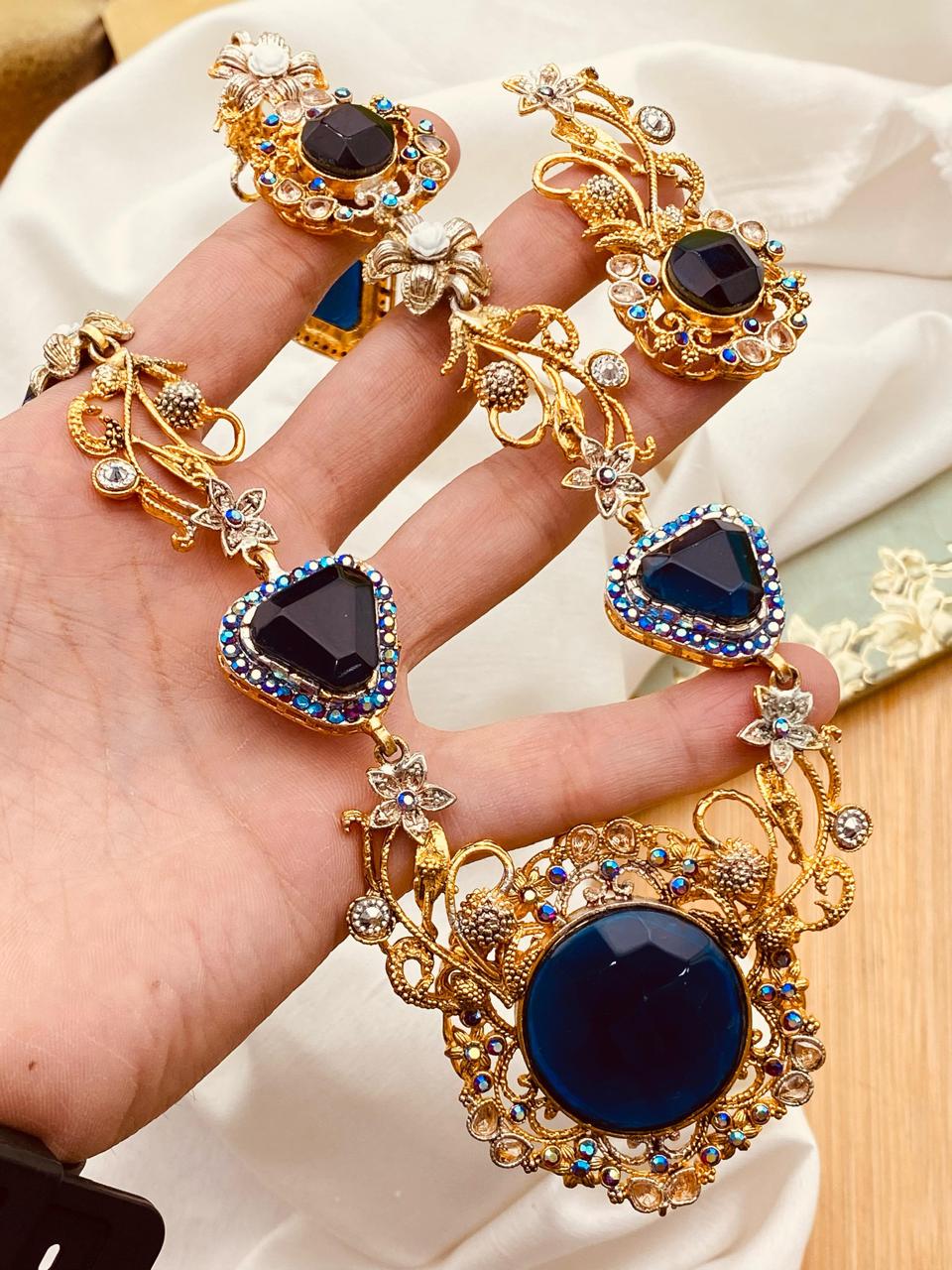 Turkish Dimond Cut Mala set-2655 Nayab Jewellery