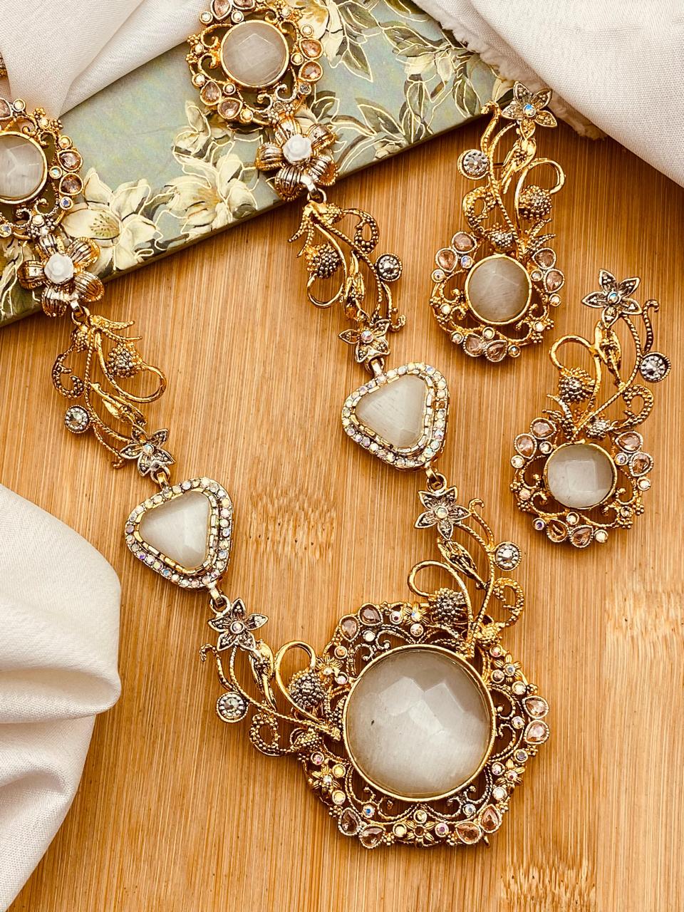 Turkish Dimond Cut Mala set-2655 Nayab Jewellery