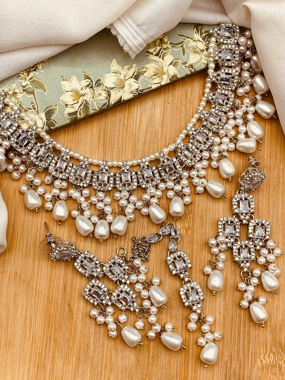 Iqra Zirconia Necklace -2751 Nayab Jewellery