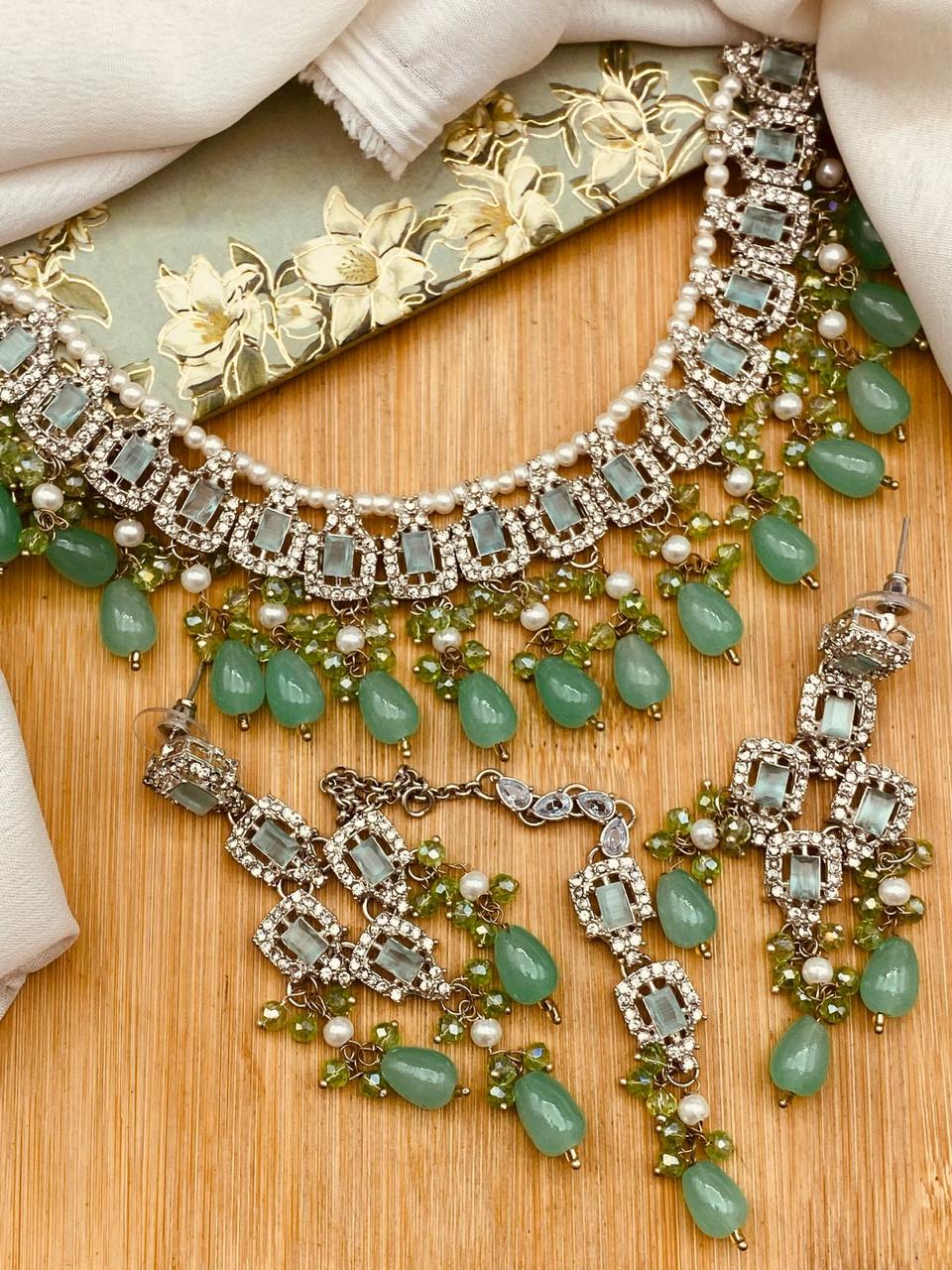 Iqra Zirconia Necklace -2751 Nayab Jewellery