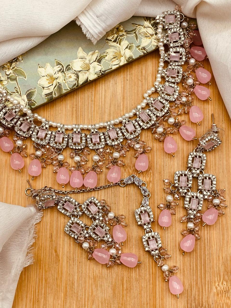 Iqra Zirconia Necklace -2751 Nayab Jewellery