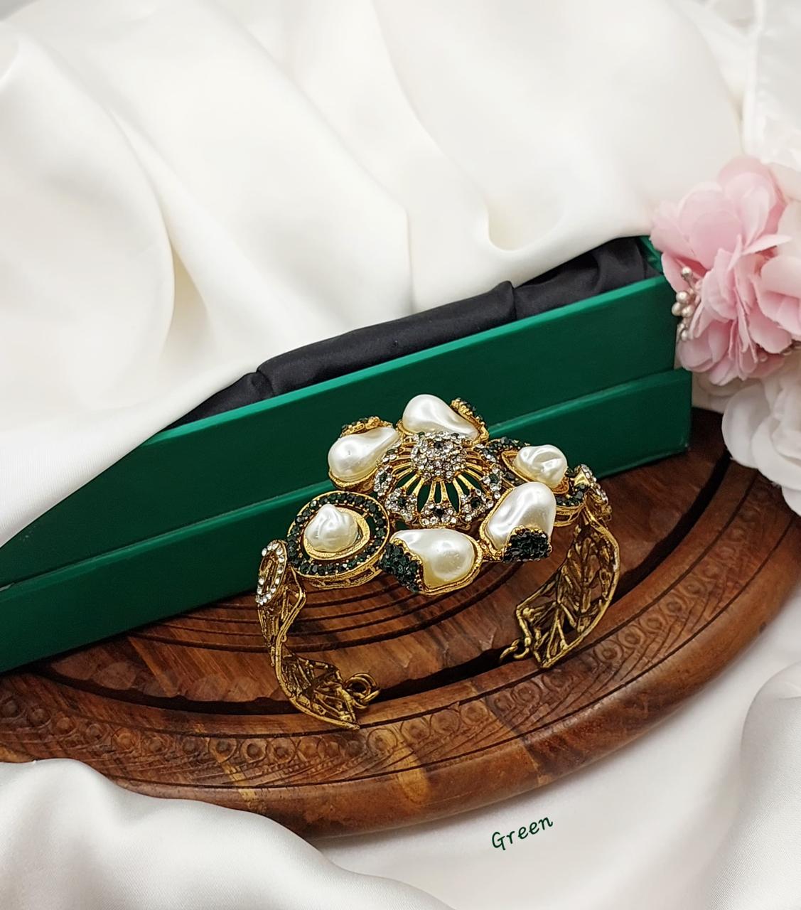 Mother Pearl Free size Bracelet-2770 Nayab Jewellery