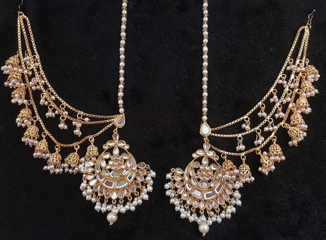 Bahubali Kundan Shahara Earrings -2897