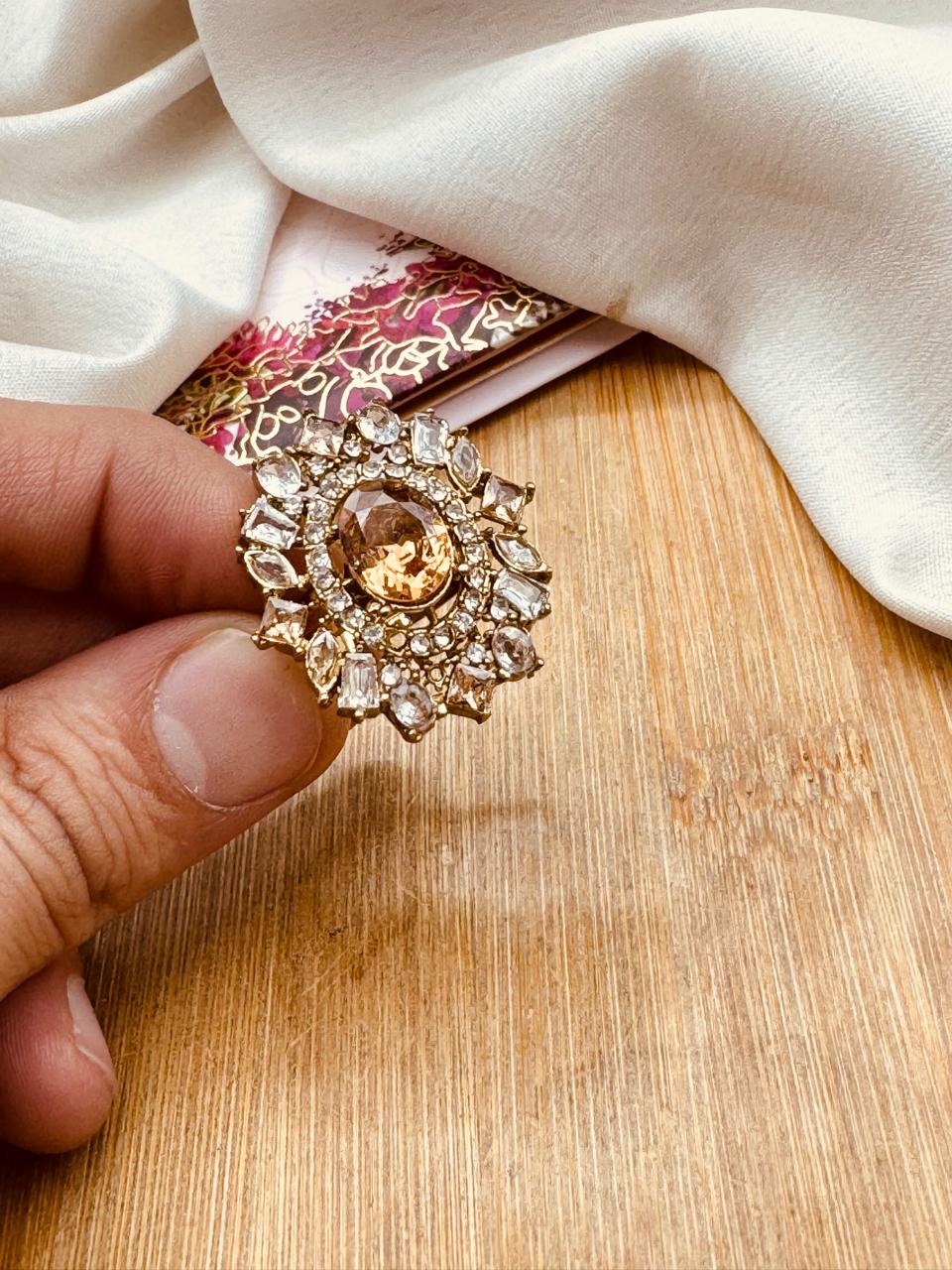 Zirconia Adjustable Ring R-420