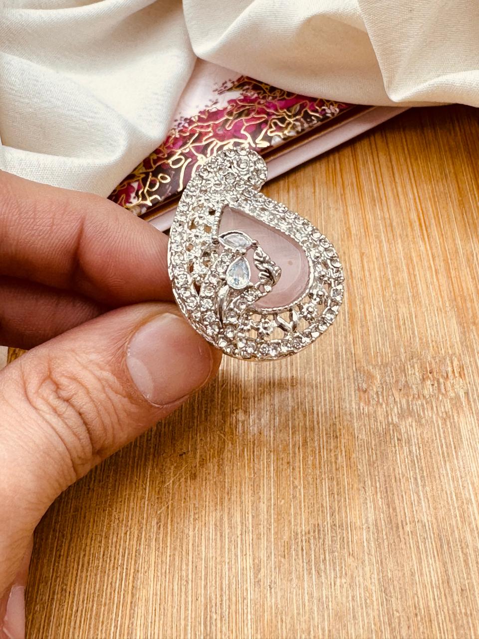 Tear Drops Adjustable Ring R-421