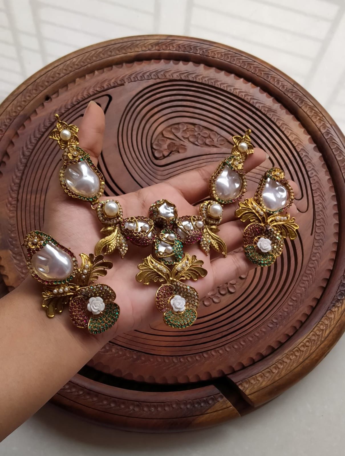 Mother of Pearl Necklace set-2824