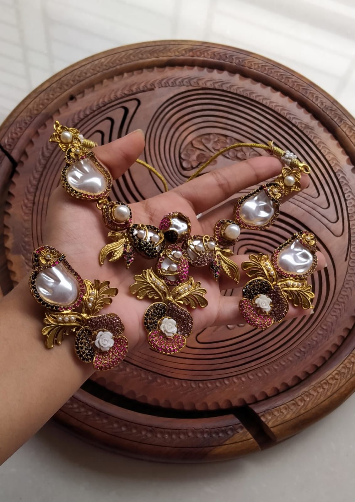 Mother of Pearl Necklace set-2824