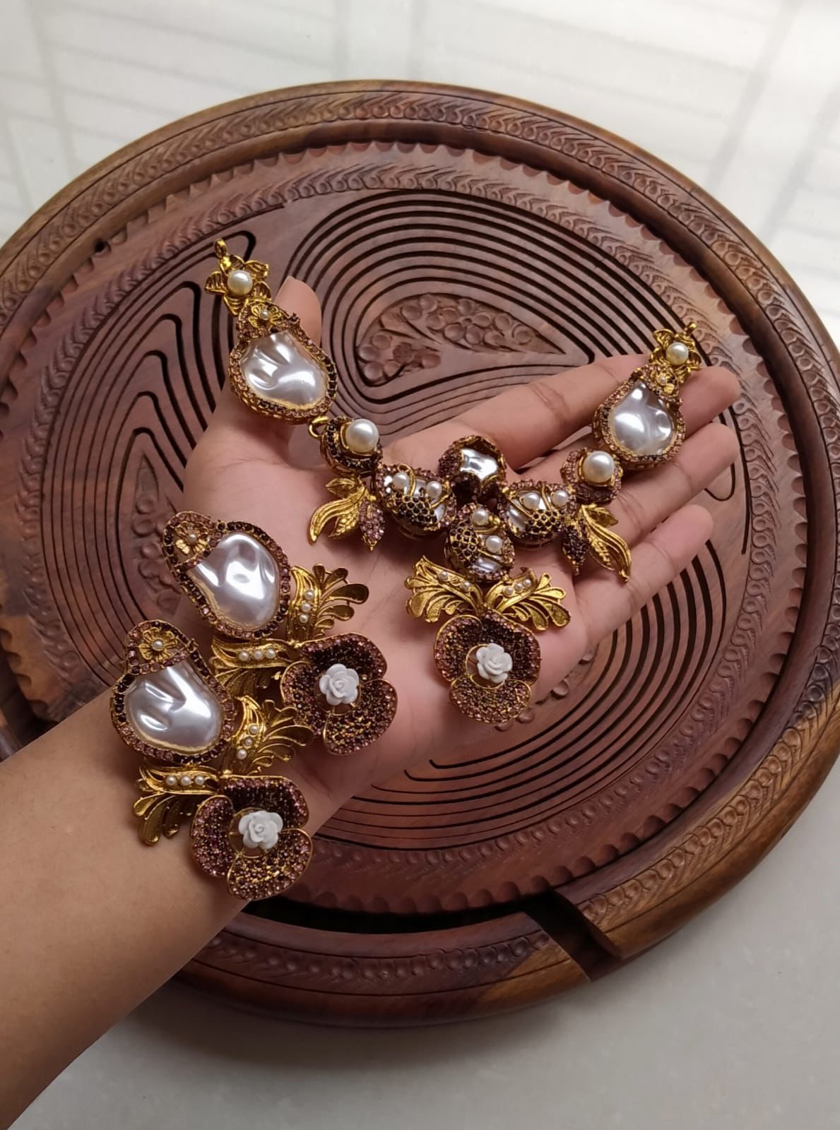 Mother of Pearl Necklace set-2824