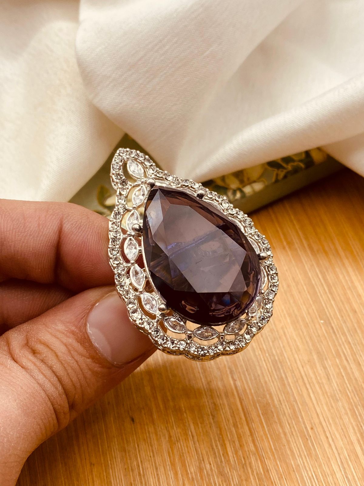 Egyptian Big size Adjustable Ring-2415 Silver