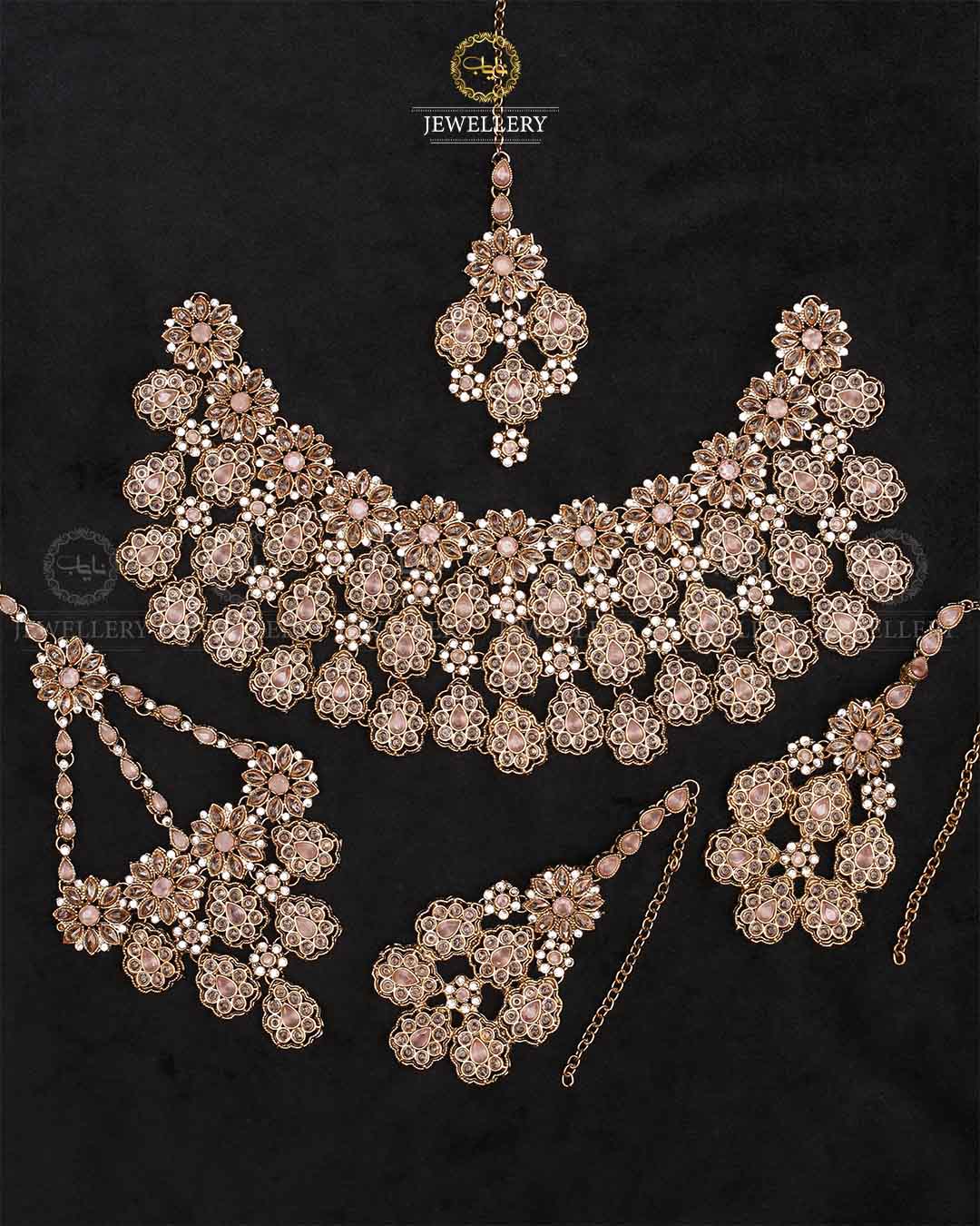 Zirconia Kundan Bridal set -2256 Nayab Jewellery