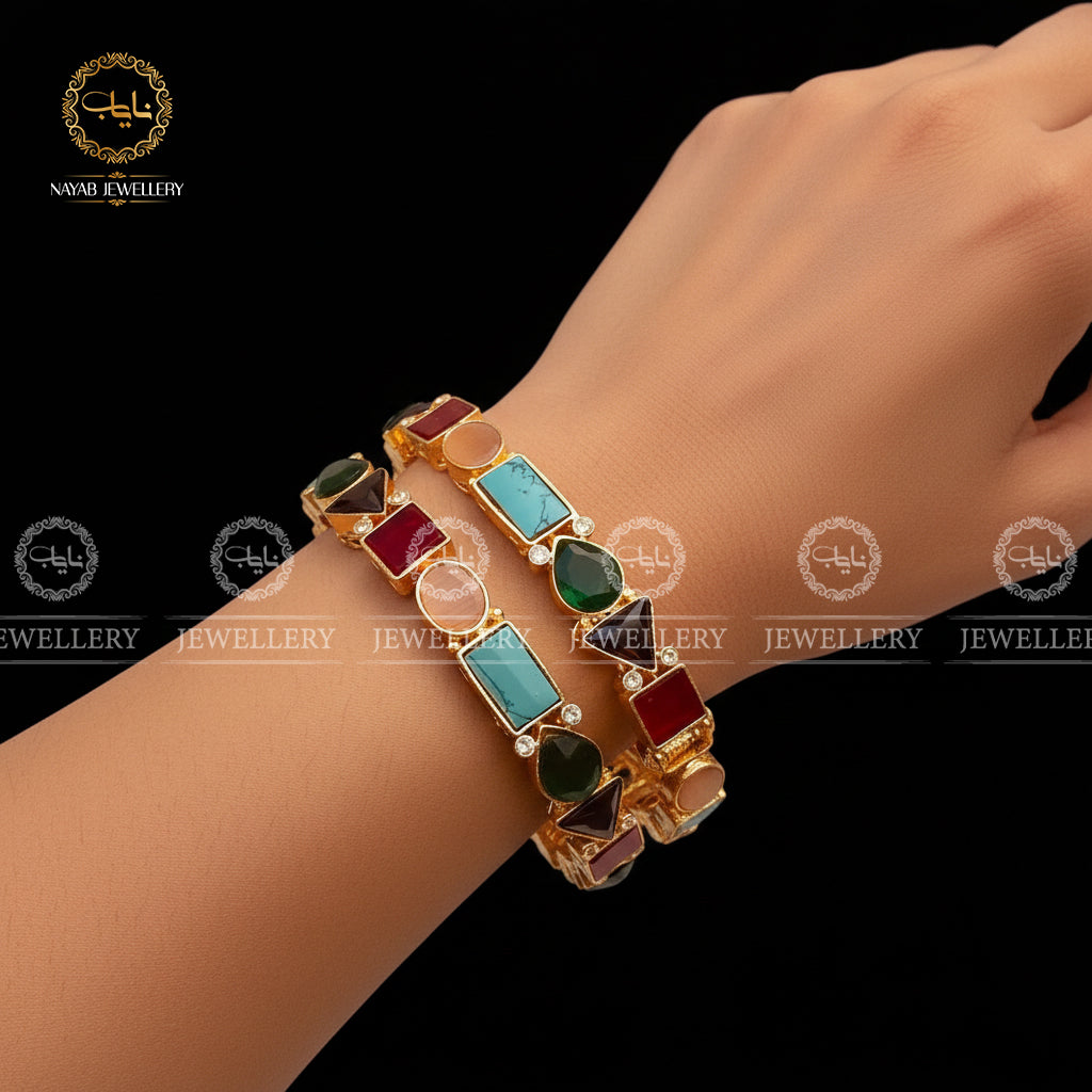 Egyptian openable Bangles (pair) BL-5039