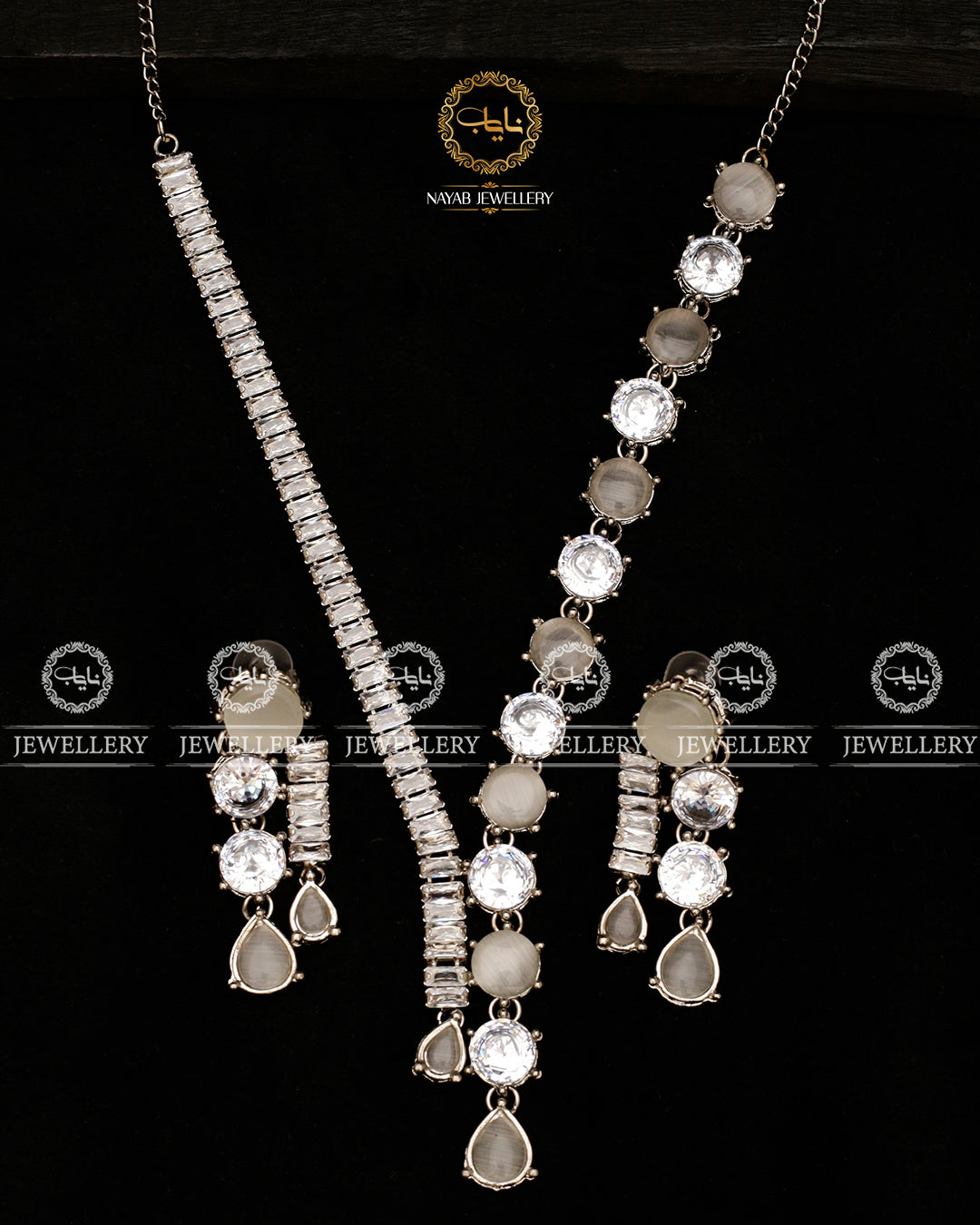Zarcon Necklace set NJ-1808-Silver