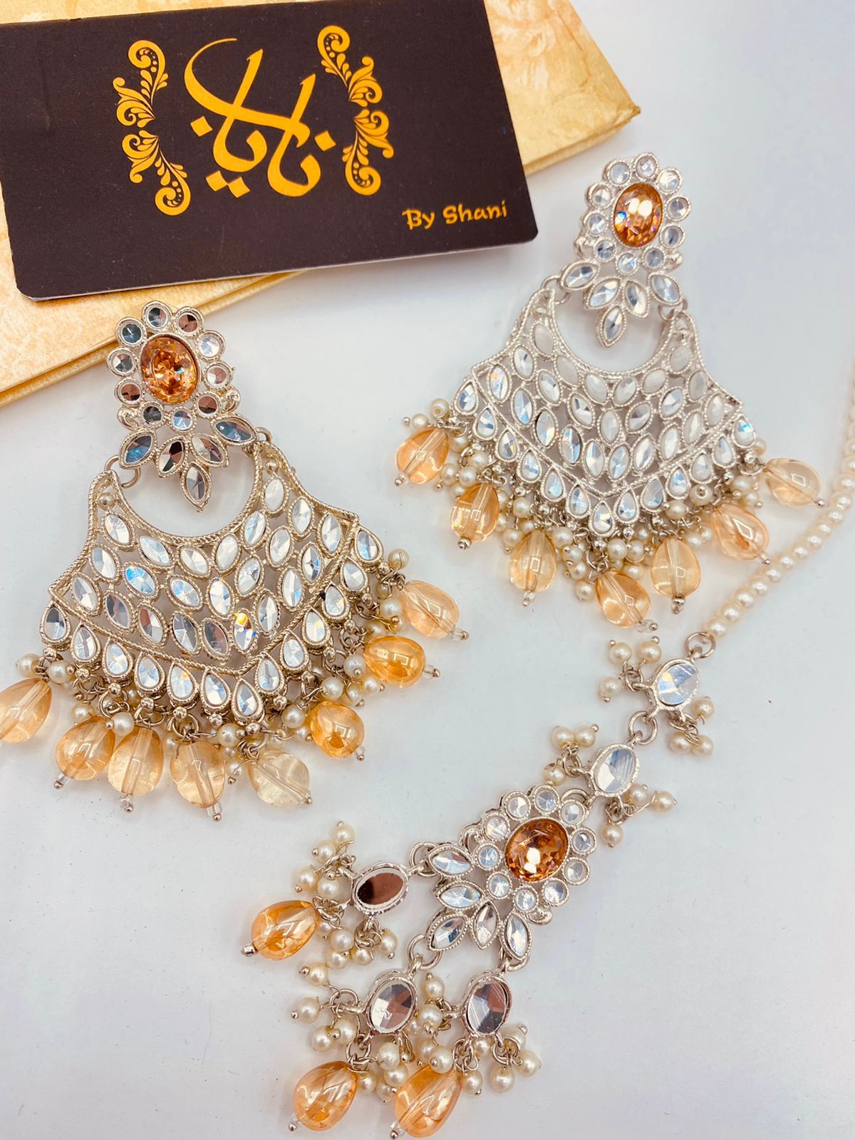 Kundan Mirror Bunda Tikka Set