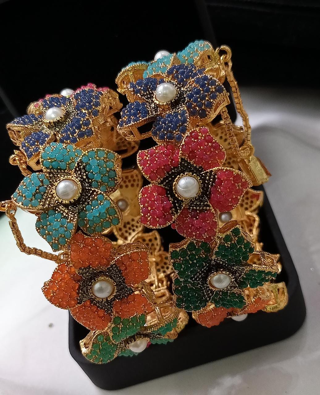 Nauratan Flower Bangles by Nayab Jewellery
