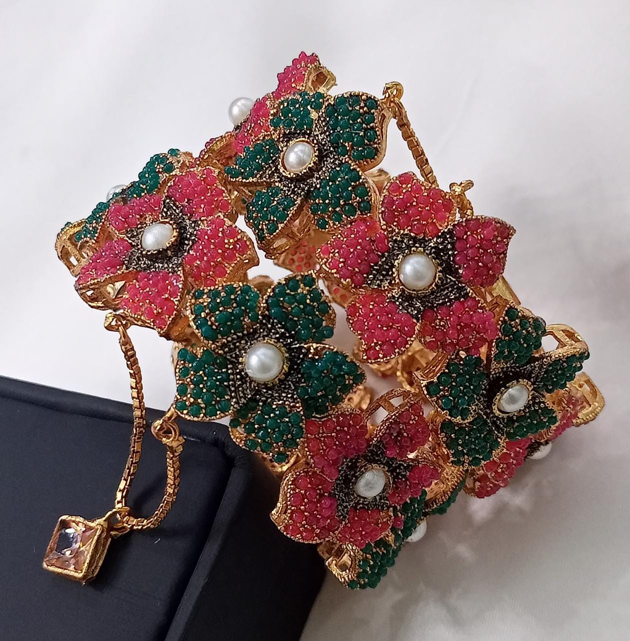 Nauratan Flower Bangles by Nayab Jewellery
