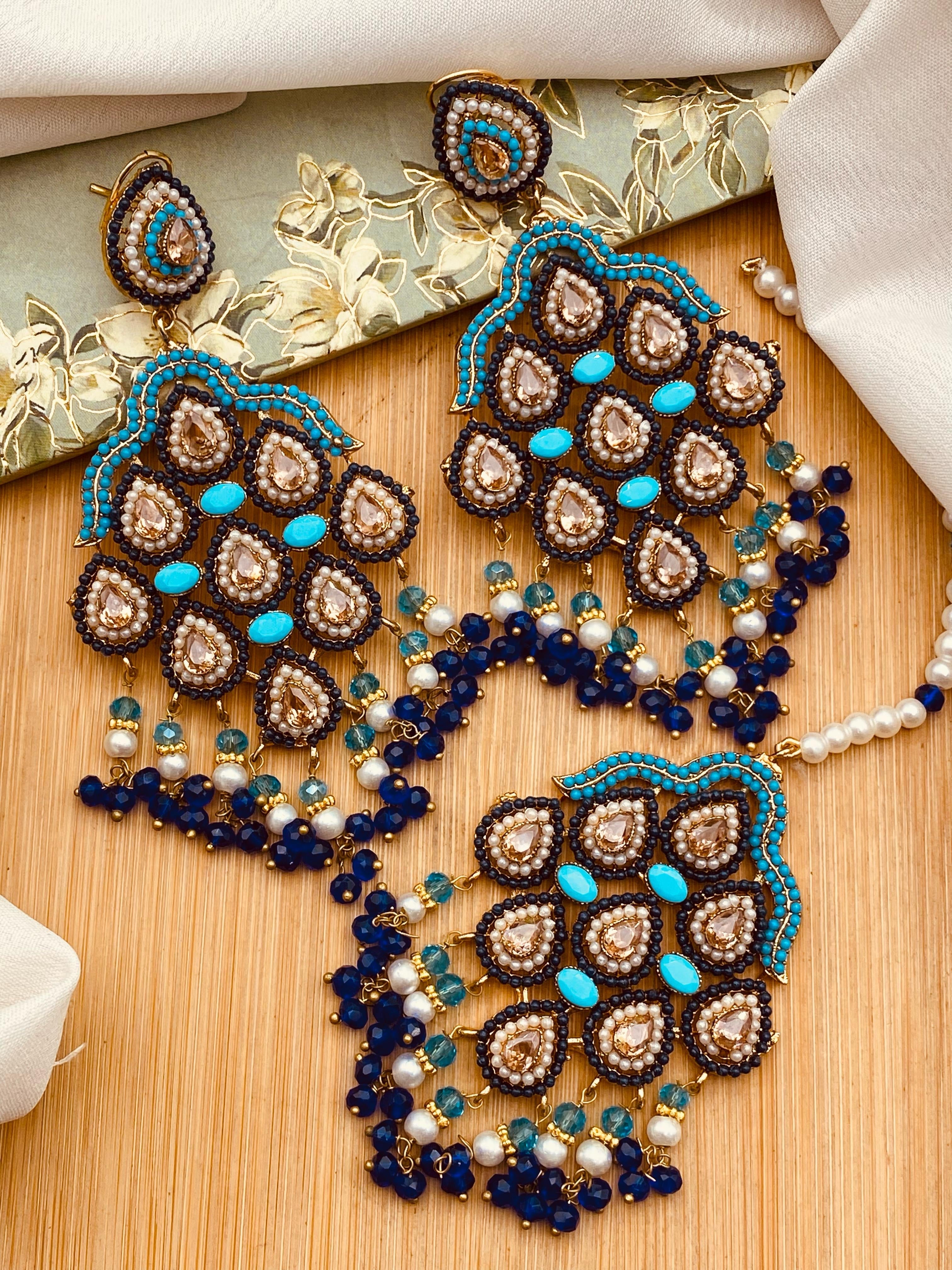 Noratan Earrings Tika set-2531 Nayab Jewellery