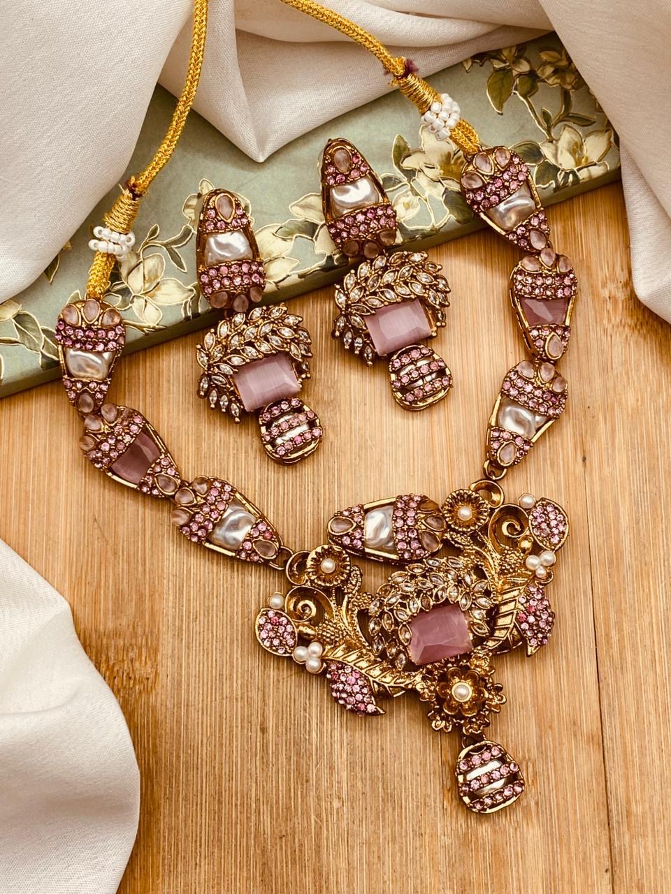 Turkish Mother Pearl Necklace set N-106