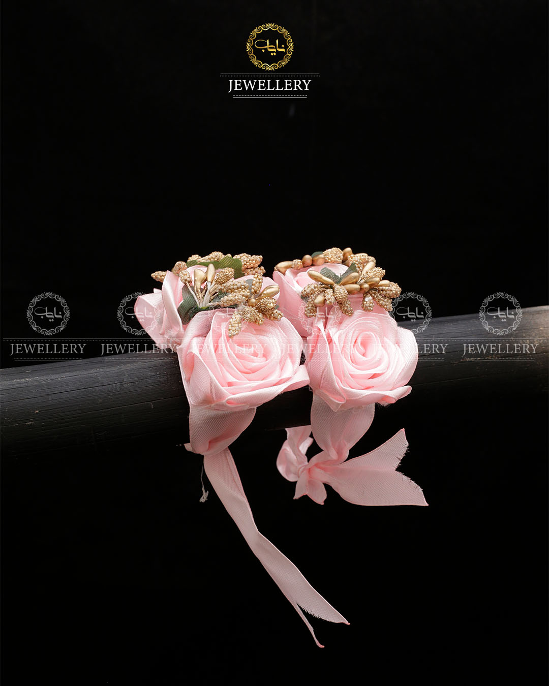 Mehndi Mayo Flower Hand Bracelet (Pair) A-6025