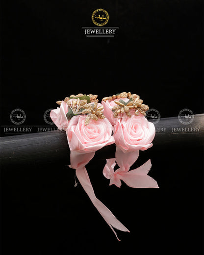 Mehndi Mayo Flower Hand Bracelet (Pair) A-6025
