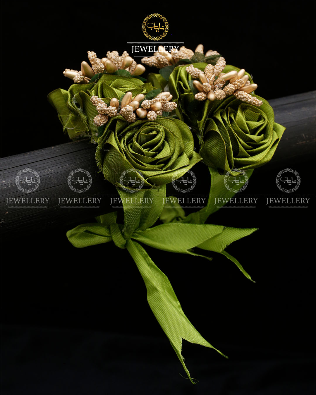 Mehndi Mayo Flower Hand Bracelet (Pair) A-6025