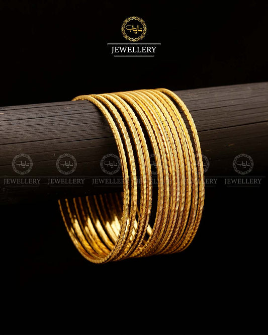 Gold look 12 pcs indian Bangles-2813