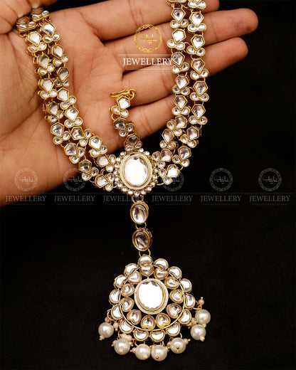 Indian Uncut Kundan 7 pcs Birdal Set-2720 Nayab Jewellery