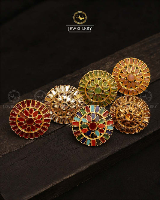 Kundan Ring adjustable-2665-Golden Nayab Jewellery