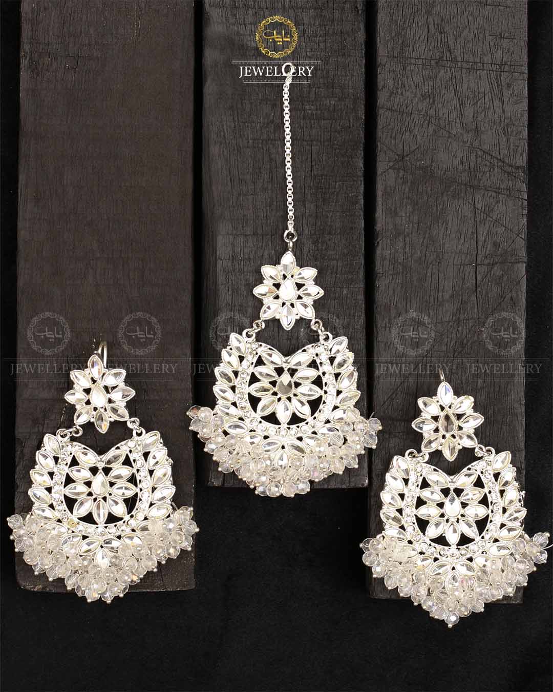 Gajra Earrings Tika -2165-Silver