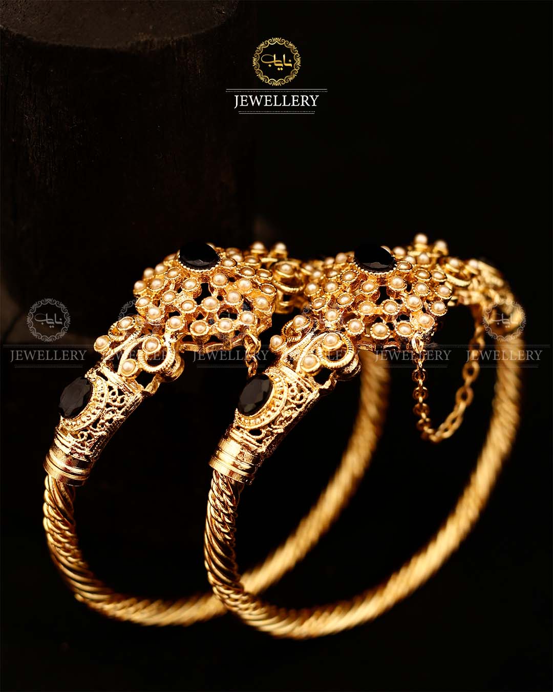 Madrasi Flower openable Bangles (pair)-2929