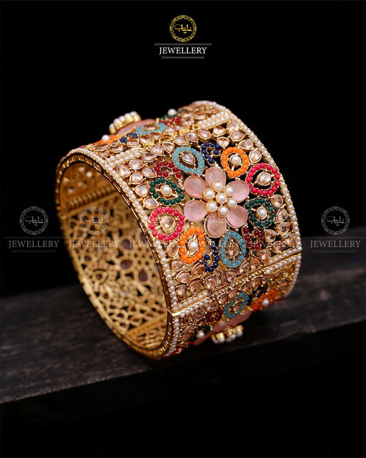 Floral Noratan Bridal Openable Bangle (Each)-2594 Nayab Jewellery