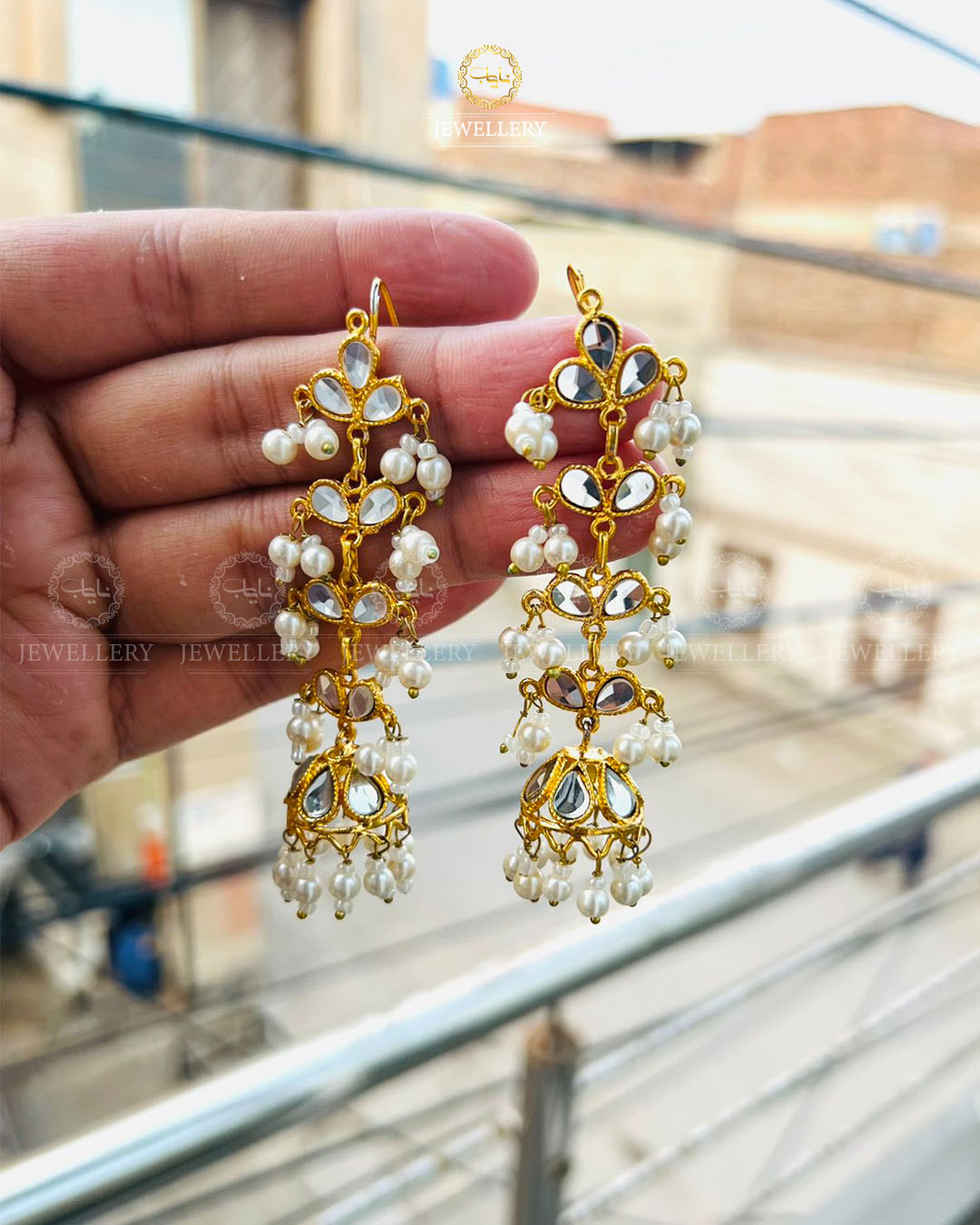 Kundan long Jhumki-2580 Nayab Jewellery