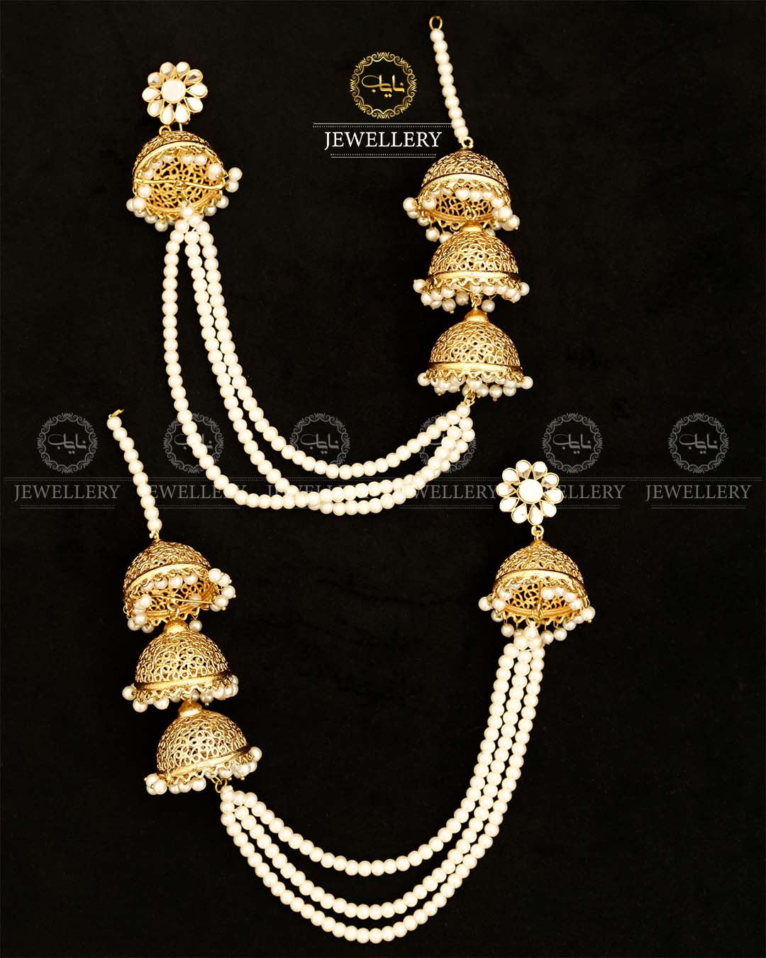 Designs 3 step Sahara Jhumki Earrings-2881