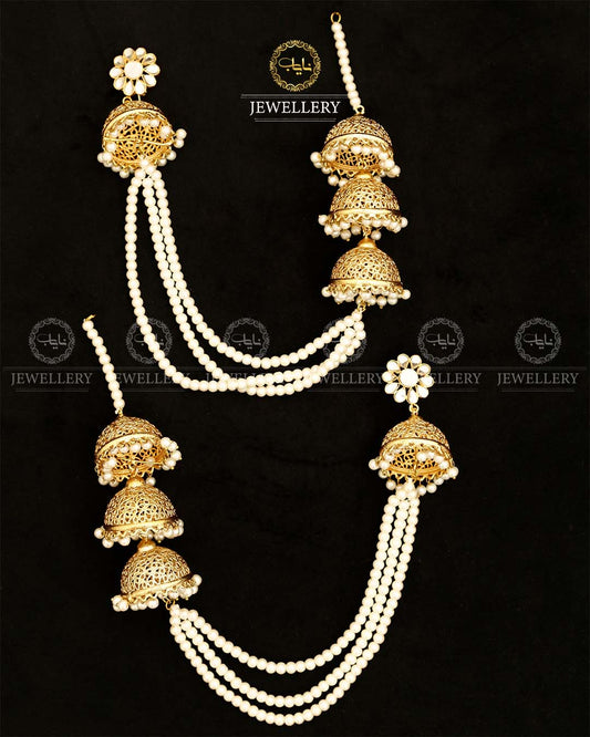 Designs 3 step Sahara Jhumki Earrings-2881