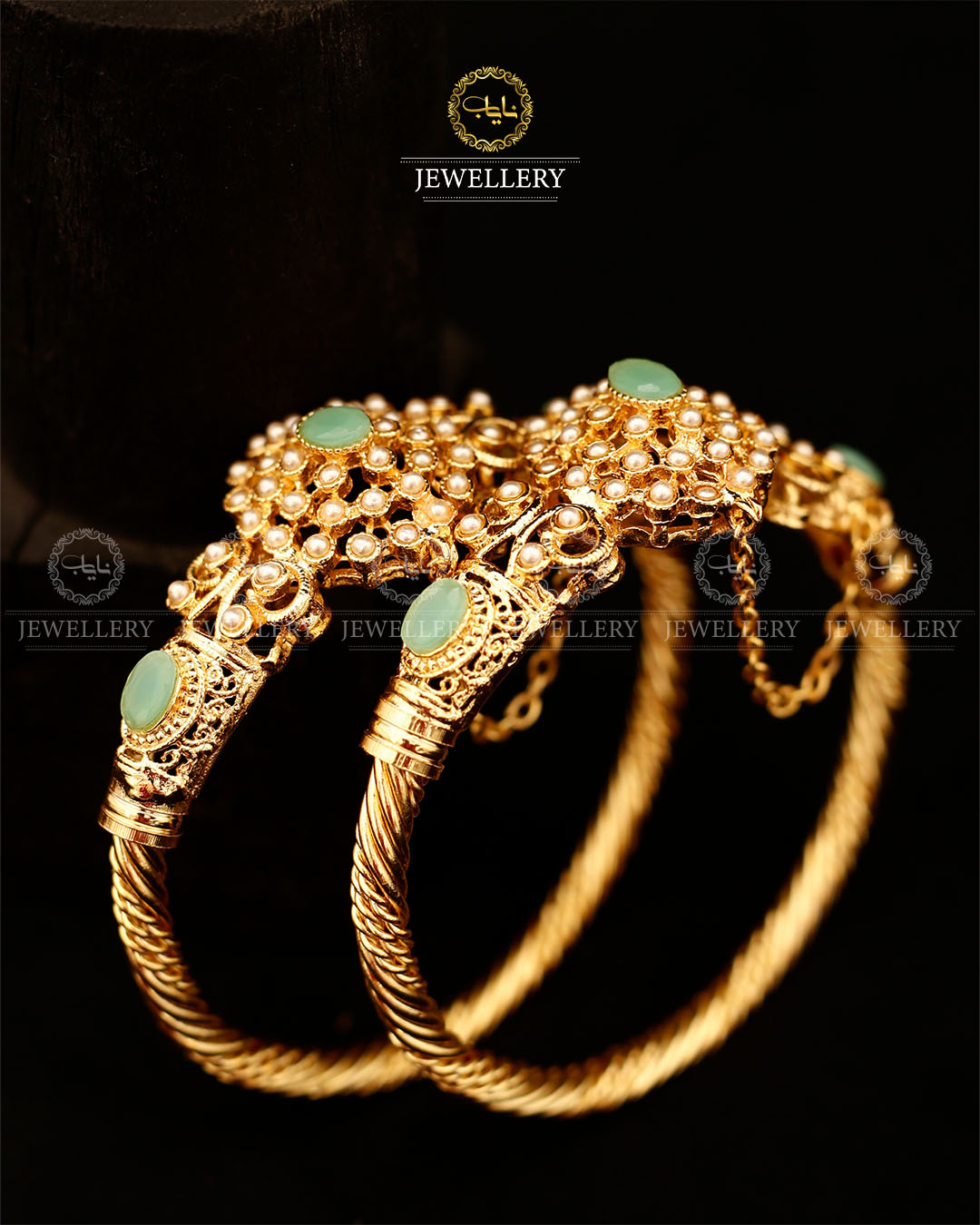 Madrasi Flower openable Bangles (pair)-2929