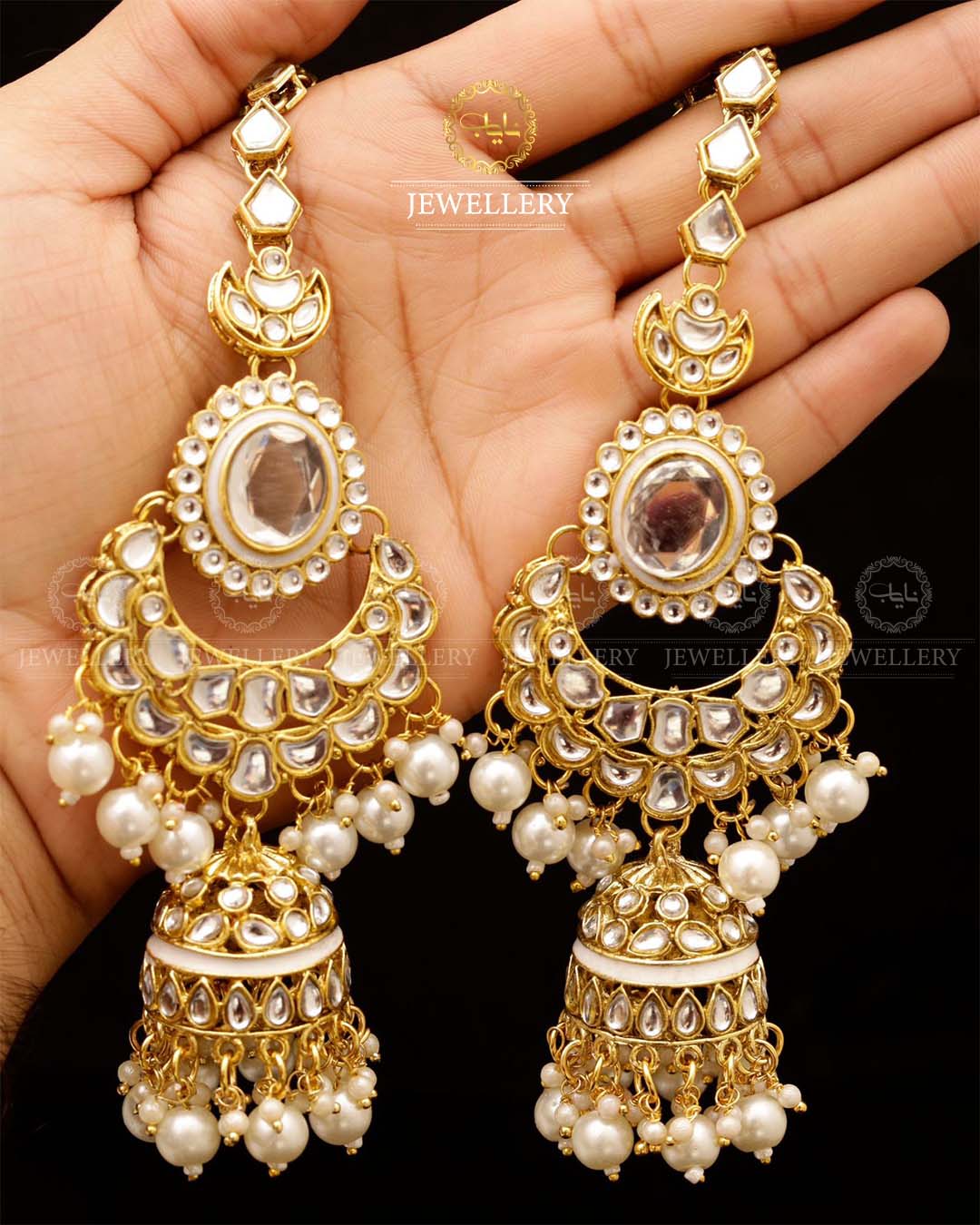 Indian Uncut Kundan 7 pcs Birdal Set-2720 Nayab Jewellery