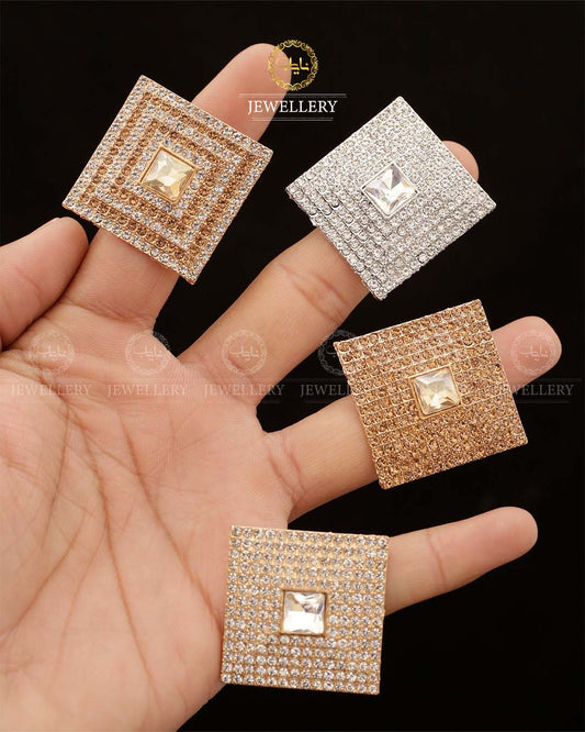 Stylish Square adjustable Ring R-402