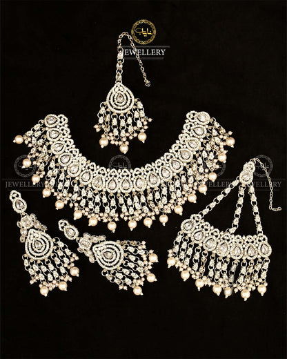 Tayyab Bridal Set BR-804-Silver