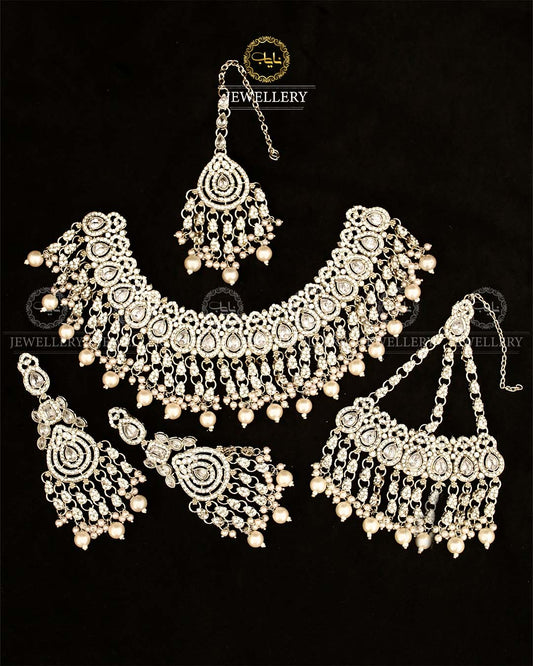 Tayyab Bridal Set BR-804-Silver