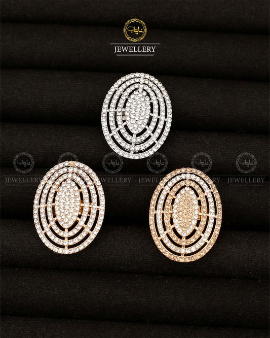 Stylish Oval adjustable Ring R-401