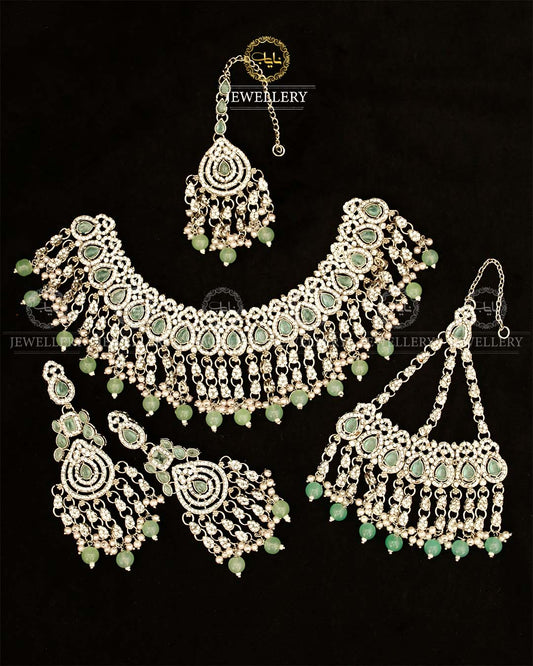 Tayyaba Bridal Set BR-804-Silver