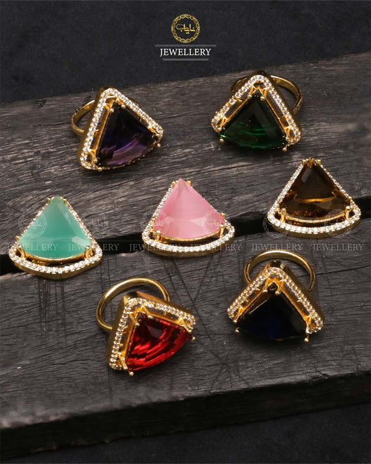 American dimond Doublet Adjustable ring-2479 Nayab Jewellery