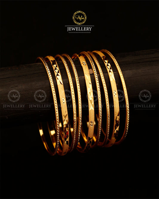 Indian Gold look 9 pcs bangles set BL-508