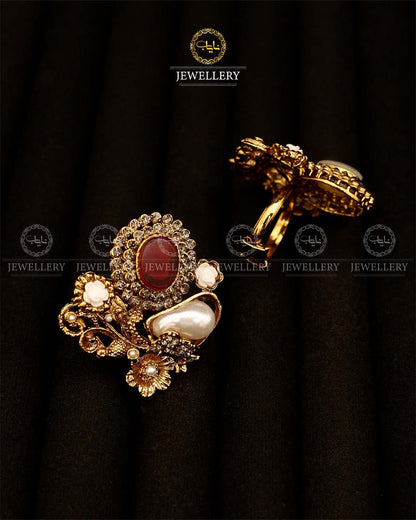 Turkish Mother pearl adjustable Ring-2936