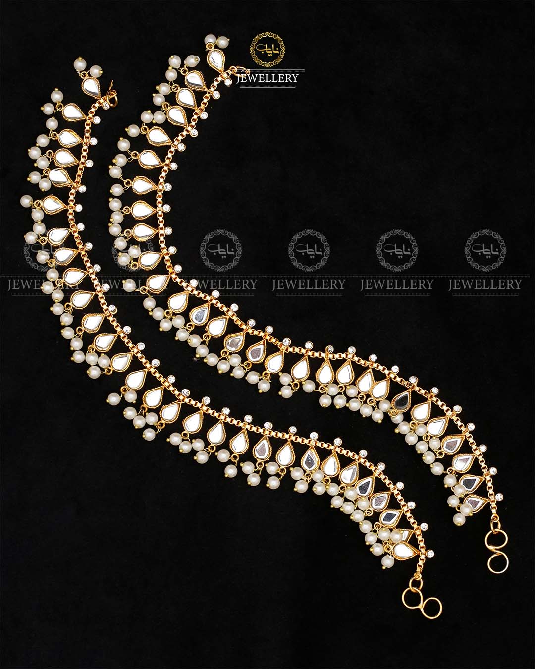 Kundan Anklet pazaib ( pair)-2500 Nayab Jewellery