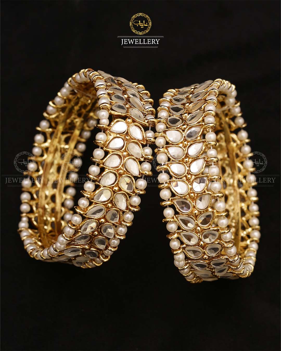 Ayesha Traditional Kundan Bangles (pair) -2690 Nayab Jewellery