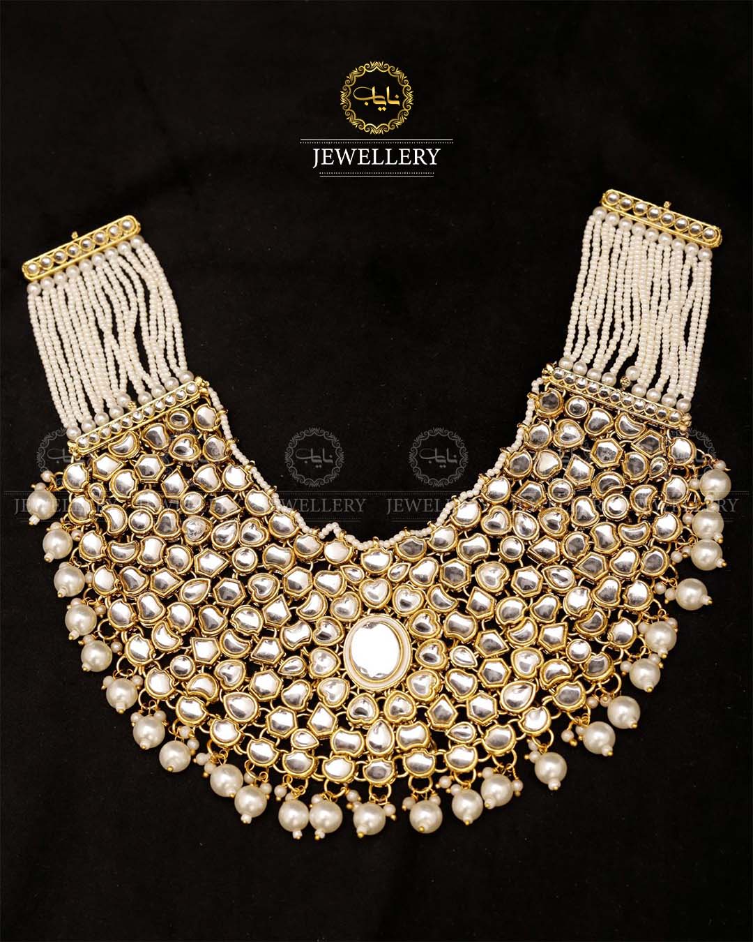 Indian Uncut Kundan 7 pcs Birdal Set-2720 Nayab Jewellery