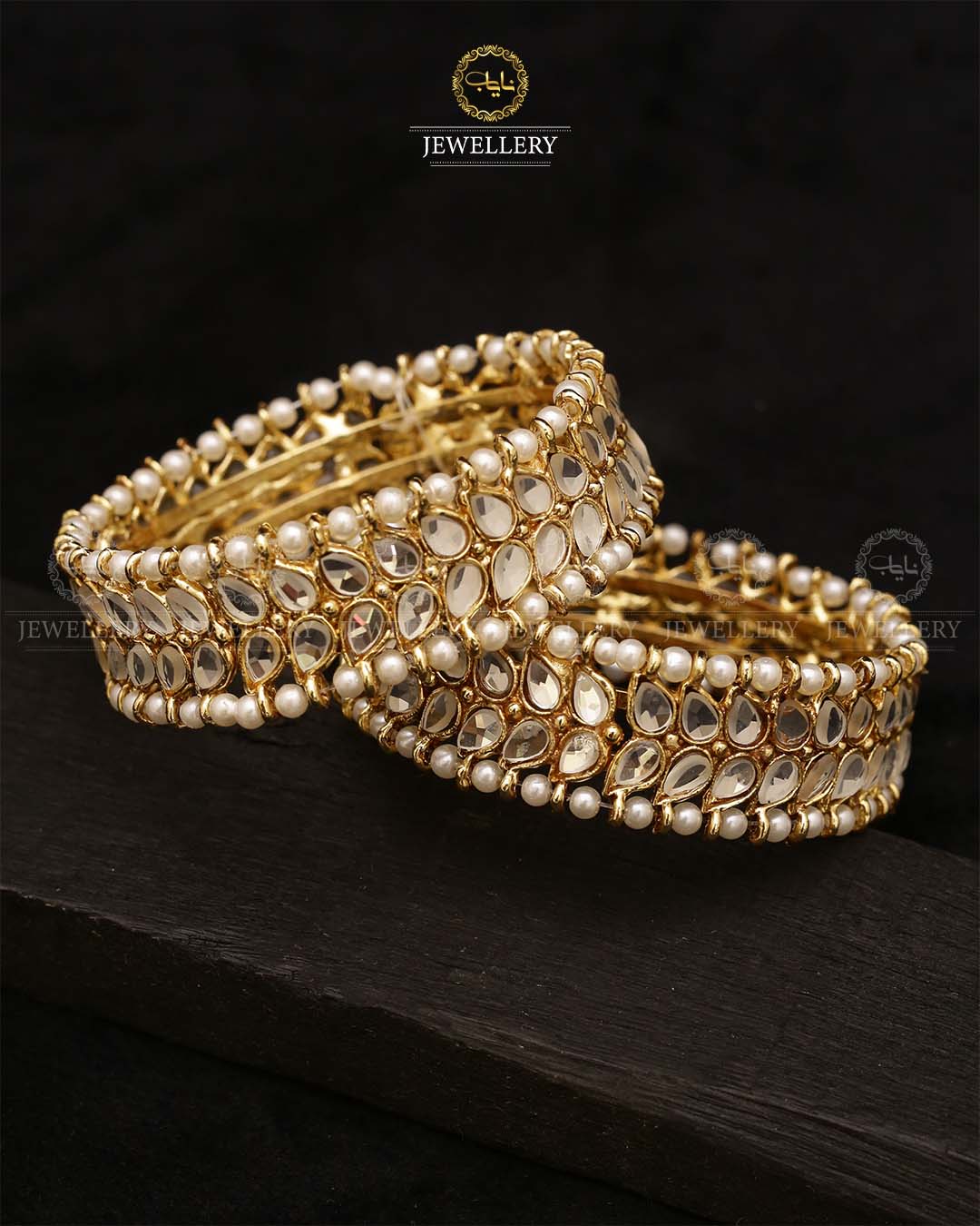 Ayesha Traditional Kundan Bangles (pair) -2690 Nayab Jewellery