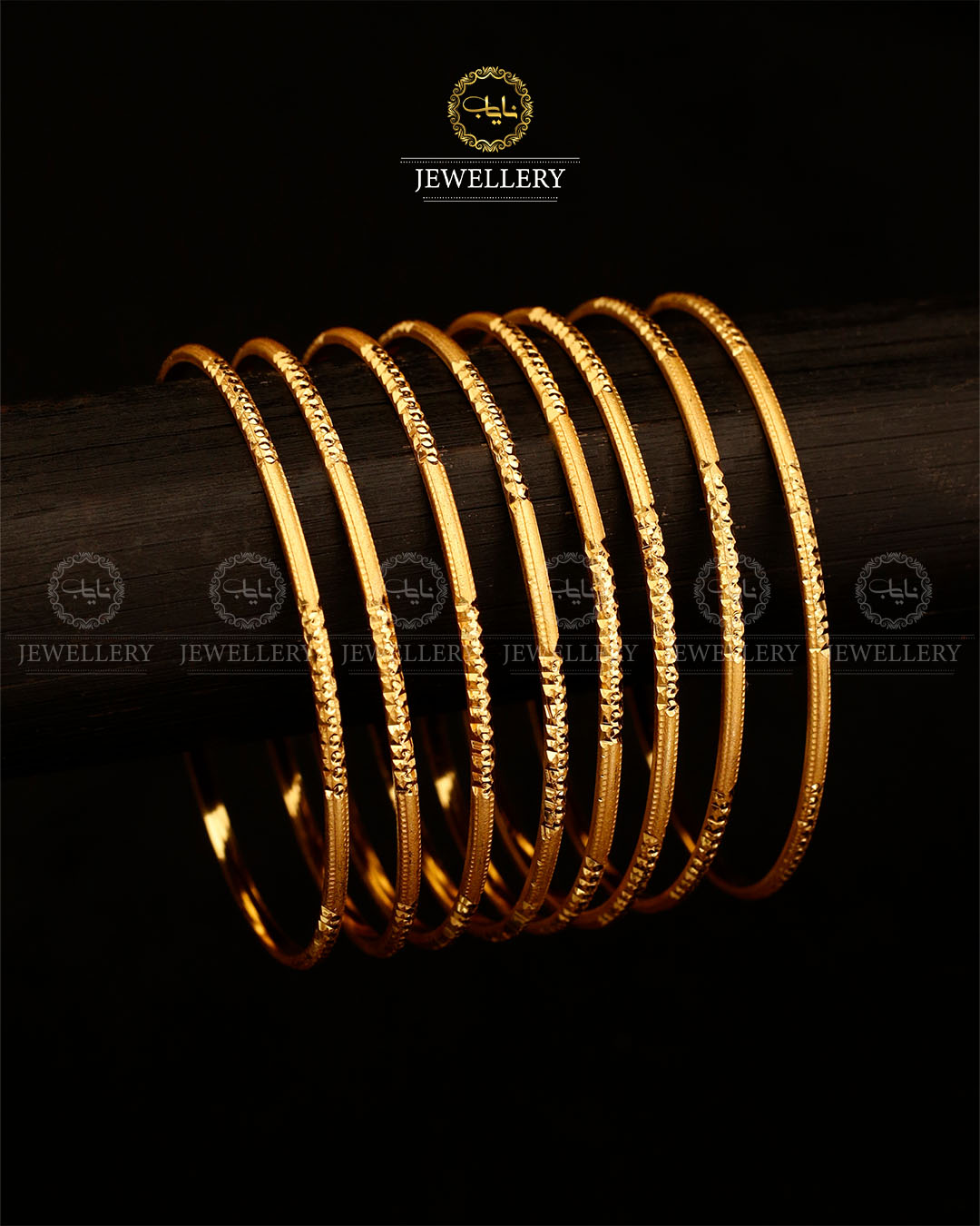 Indian Gold look 8 pcs bangles set BL-507